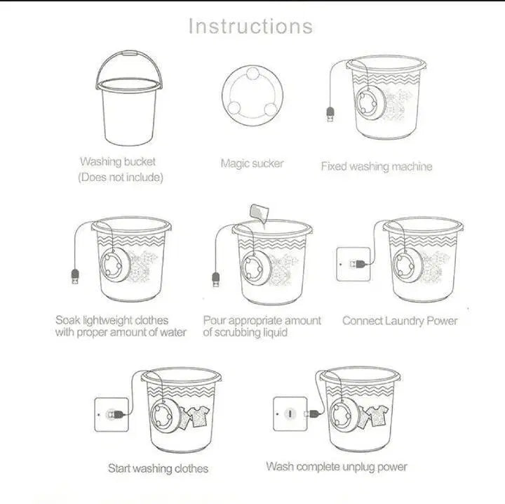 Mini Washing Machine Turbine Washer